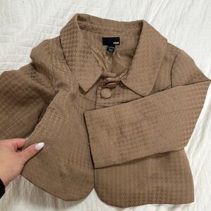 H&M Women's Beige CROP BLAZER Jacket